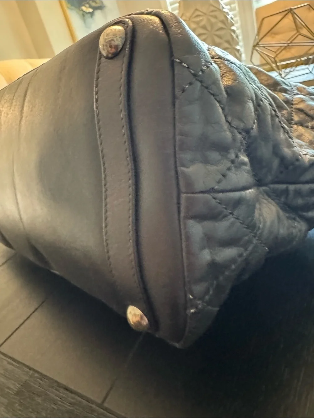 Chanel In The Mix Quilted Black Shoulder Tote with CC Turn-Lock